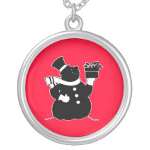 Colar do pendente do boneco de neve