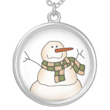 Colar do pendente do boneco de neve