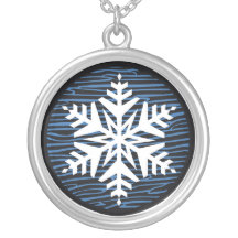 Colar do pendente do floco de neve