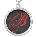 Colar inicial customizável da prata esterlina