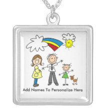 Colar personalizada da família