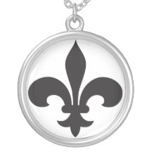 Colar preta da flor de lis