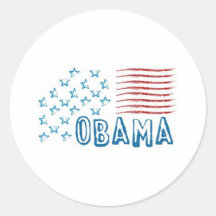Coleção de Obama Adesivos Redondos