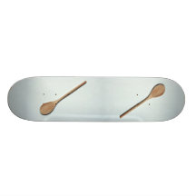 Colher de madeira para o trabalho da cozinha skate