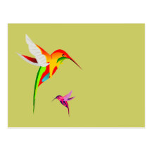 Colibris do vôo cartão postal