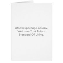 COLÔNIA DE UTOPIA SPACEAGE CARTÕES