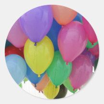 COM Balão de Personalizados Adesivos Redondos