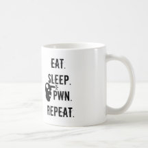Coma. Sono. Pwn. Repetição Caneca