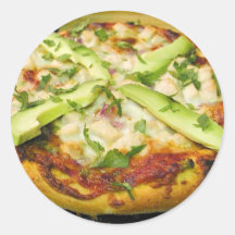 Comida de Avacados das pizzas Adesivos Em Formato Redondos