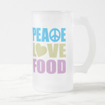 Comida do amor da paz caneca