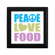 Comida do amor da paz porta trecos