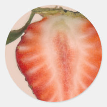 Comida - fruta - fatia de morango adesivos
