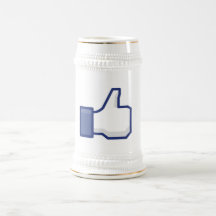 Como a mão - polegares do FB acima Caneca