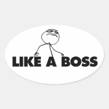 Como um CHEFE Adesivos Em Formato Oval