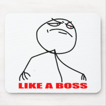 Como uma cara do meme do chefe mouse pads