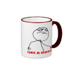 como uma raiva cómica do meme do Internet do chefe Caneca