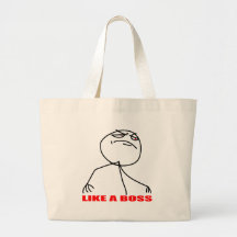 como uma raiva cómica do meme do Internet do chefe Bolsa De Lona
