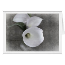 Condolence Card with Callas Cartões