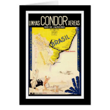 Condor Aereas de Rio de Janeiro Brasil Linhas Cartão