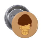 Cone do sorvete do chocolate botons