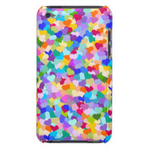 Confetes do coração do arco-íris capa iPod touch