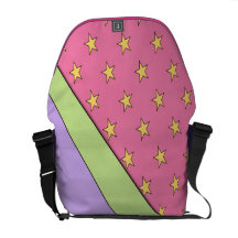 Confusão cor-de-rosa, verde, roxa e amarela do ric bolsas mensageiro