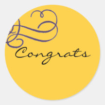 Congrats Adesivos Em Formato Redondos