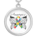 Consciência da borboleta do tatuagem - autismo pingente
