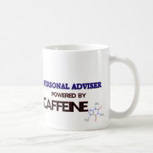 Conselheiro pessoal psto pela cafeína canecas