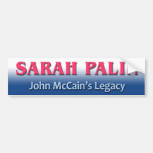 Conservadores de "legado Sarah Palin McCain " Adesivo
