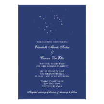 Constelações do céu nocturno que Wedding Convites Personalizado