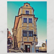 Construção amarela de Bratislava Panfleto Coloridos