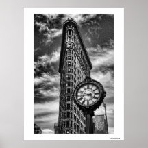 Construção e pulso de disparo de Flatiron em preto Posters
