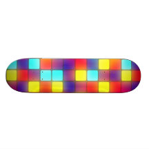 Contexto retro colorido do dancefloor skates personalizados