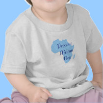 "Continente africano azul do menino africano preci t - shirts