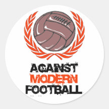 Contra o futebol moderno adesivos redondos