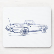 Conv 1964 de Chevy Vette Mousepads