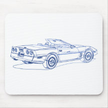 Conv 1986 de Chevy Vette Mouse Pads