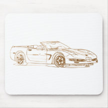 Conv 1998 de Chevy Vette Mousepad