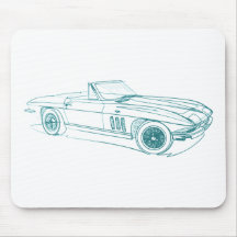Conv C2 1965 de Chevy Vette Mouse Pad
