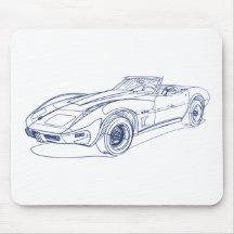 Conv C3 de Chevy Vette 1975 Mousepad