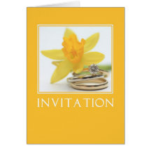 convite amarelo do daffodil e do primavera dos ané cartões