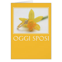 convite amarelo do italiano do daffodil cartoes