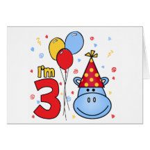 Convite azul do aniversário de 3 anos da cara do h cartao