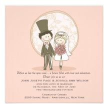 Convite bonito do casamento dos noivos