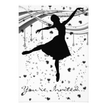 Convite da bailarina do Grunge