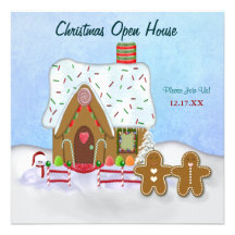 Convite da casa aberta do pão-de-espécie do Natal