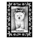 Convite da festa de Natal de Cub de urso polar