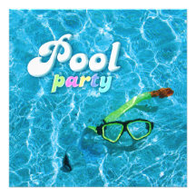 Convite da festa na piscina