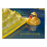 Convite da festa na piscina cartao